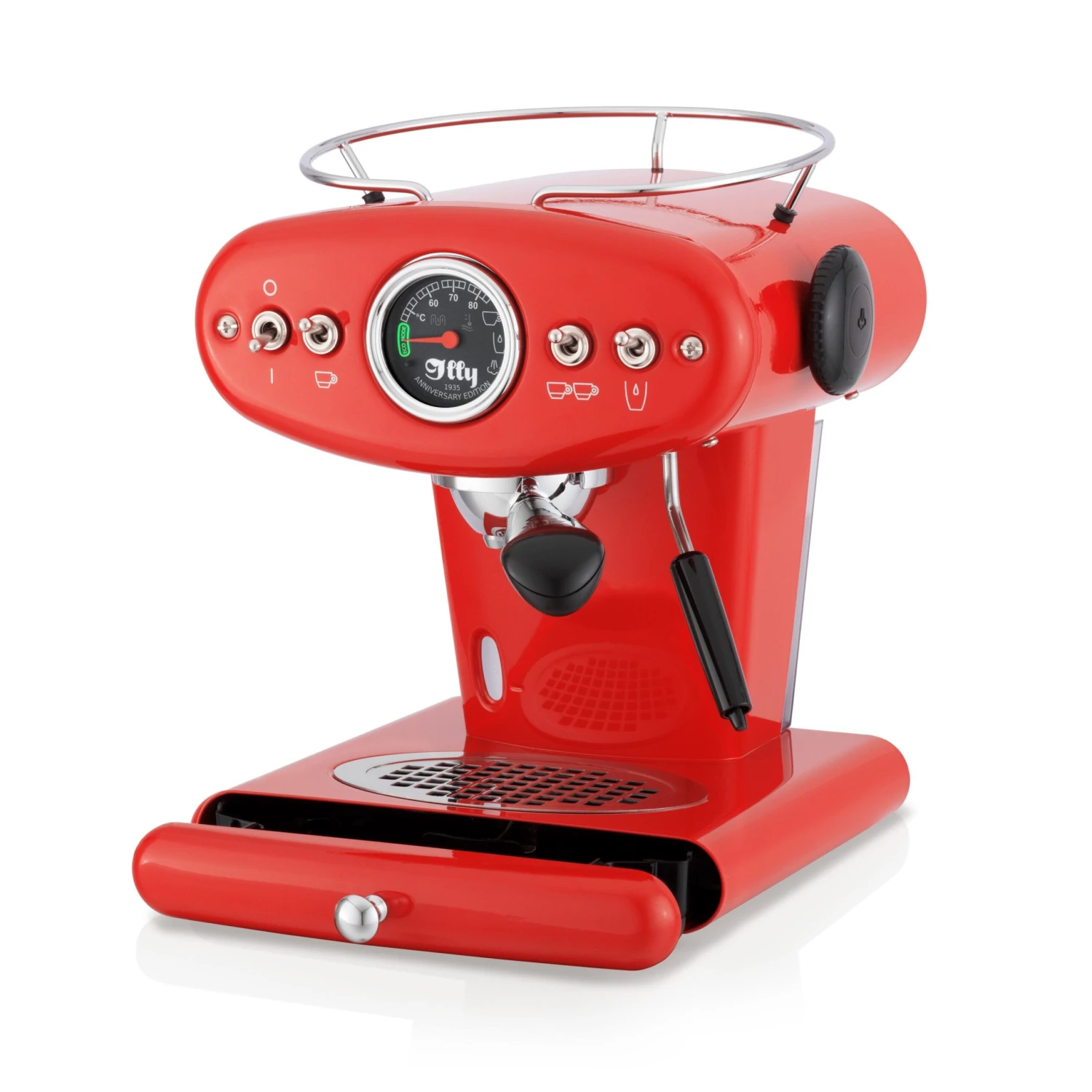 Illy X1 Anniversary E.S.E. Pod & Ground Coffee Machine - Red 7 Illy X1 Anniversary E.S.E. Pod & Ground Coffee Machine - Red - Image 5