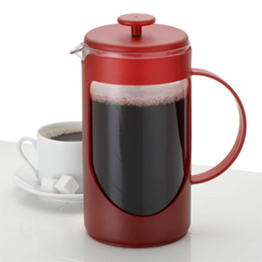 Bonjour Ami-MatinT 8 Cup Unbreakable French Press In Red 3 Bonjour Ami-MatinT 8 Cup Unbreakable French Press In Red