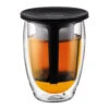 Bodum 12oz Tea For One With Strainer In Black -Gaggia Store 5397 original bodum 12oz tea for one with strainer black