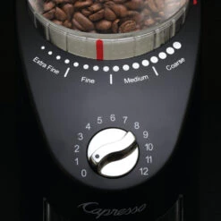 Capresso Infinity Plus Conical Burr Coffee Grinder In Black 15 Capresso Infinity Plus Conical Burr Coffee Grinder In Black -Gaggia Store 570.01InfinityPlusDialHR