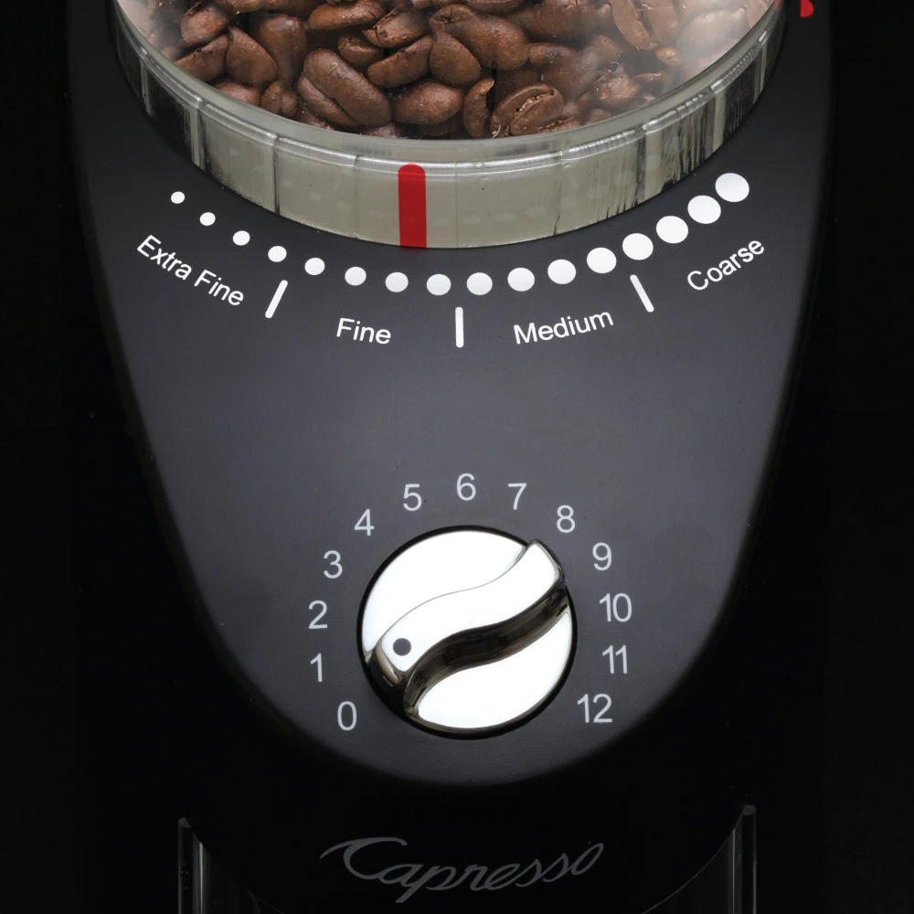 Capresso Infinity Plus Conical Burr Coffee Grinder In Black 6 Capresso Infinity Plus Conical Burr Coffee Grinder In Black - Image 4