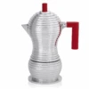 Illy Alessi Pulcina 3 Cup Moka Pot - Red -Gaggia Store AlessiPulcinaMokaPotRed3Cup