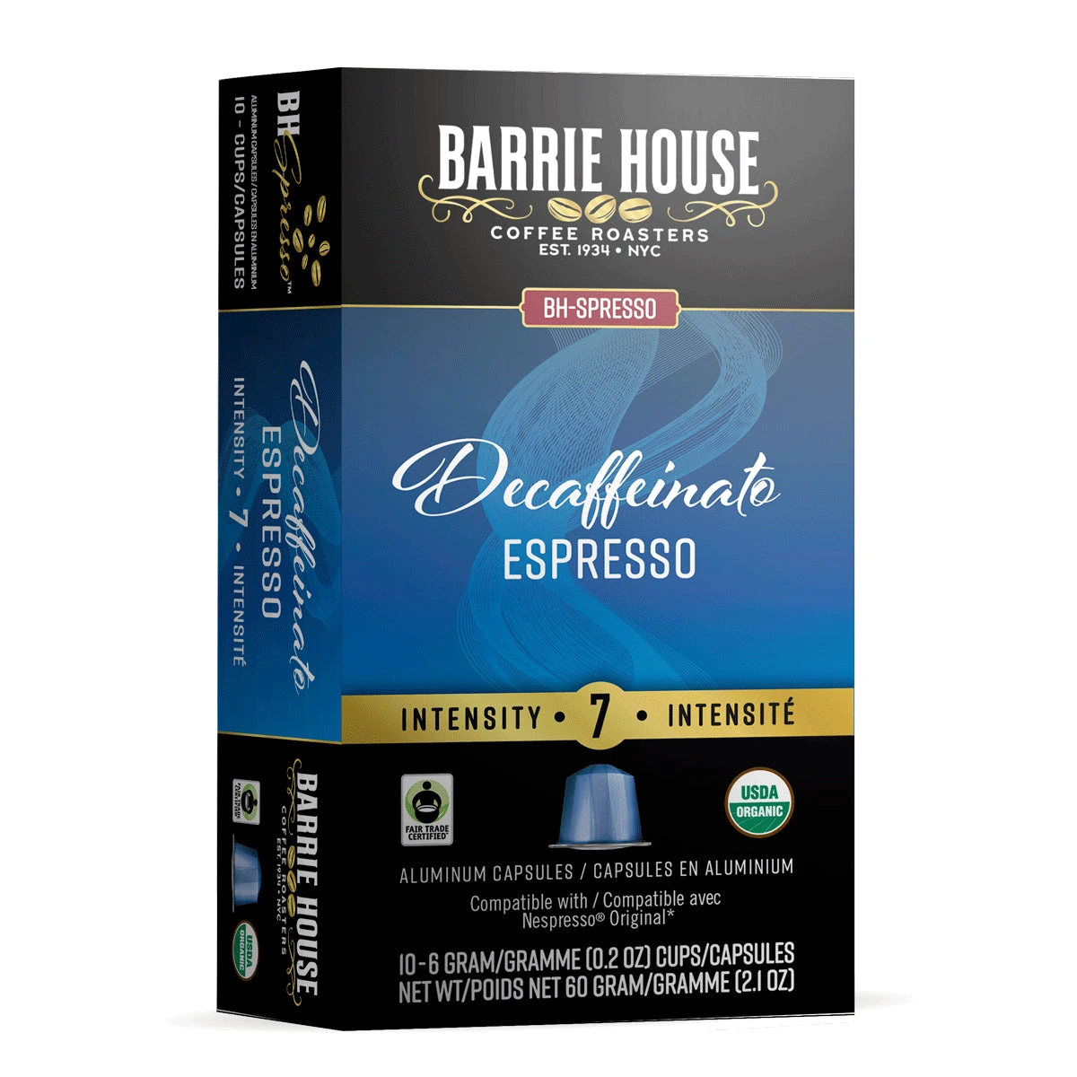 Barrie House Decaffeinato Fair Trade Organic Espresso Capsules 10ct 3 Barrie House Decaffeinato Fair Trade Organic Espresso Capsules 10ct