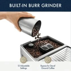 DeLonghi Dinamica LatteCrema Espresso Machine -Gaggia Store ECAM35075SIDinamicaiconsBuiltin Burr2