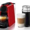 Nespresso Essenza Mini Espresso Machine By DeLonghi With Aeroccino - Ruby Red -Gaggia Store EN85RAE