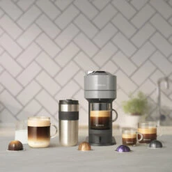 Nespresso Vertuo Next Deluxe Espresso Machine By DeLonghi With Aeroccino - Chrome -Gaggia Store ENV120C VertuoNext 5Cupsizesfeature 76c4b1fb cadd 4a1b bca9 166a5c7c5f5e