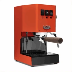 Gaggia Classic Evo Pro Espresso Machine In Lobster Red With Walnut 12 Gaggia Classic Evo Pro Espresso Machine In Lobster Red With Walnut -Gaggia Store GACLASSICEVOPROORGWL Lobster Walnut Single EVO 1153
