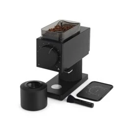 Fellow Ode Brew Grinder Gen 2 - Matte Black -Gaggia Store OdeBrewGrinderGen2MatteBlack34AngleAllComponents1