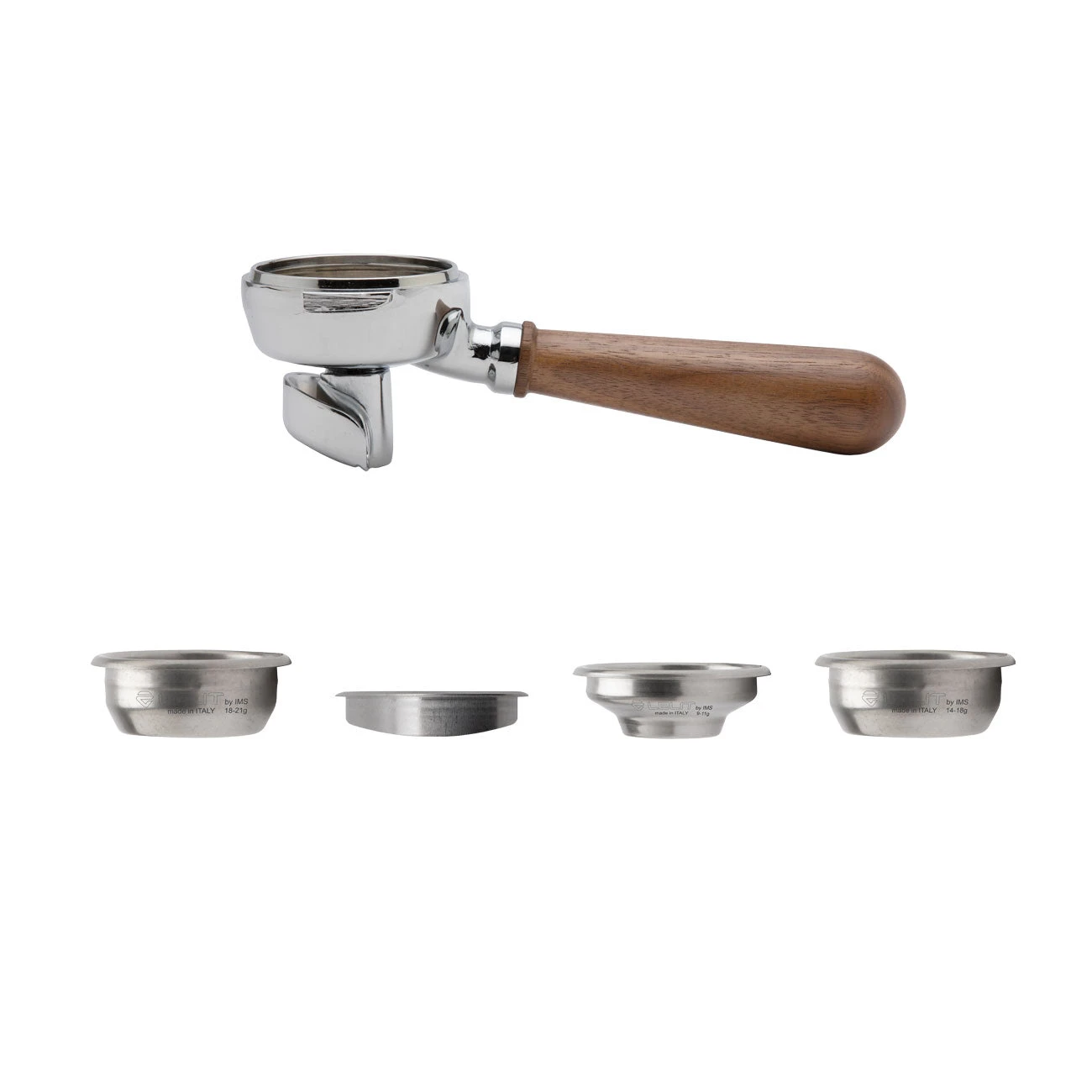 Lelit 58mm Double Spout Coffee Slide Portafilter - Walnut 5 Lelit 58mm Double Spout Coffee Slide Portafilter - Walnut - Image 3