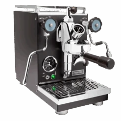 Profitec Pro 400 Espresso Machine In Matte Black With Flow Control And Blackened Oak