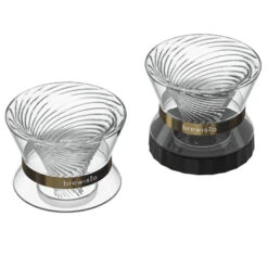 Brewista Tornado Duo Double Wall Glass Dripper 18 Brewista Tornado Duo Double Wall Glass Dripper -Gaggia Store Tornado WithandWithoutBase