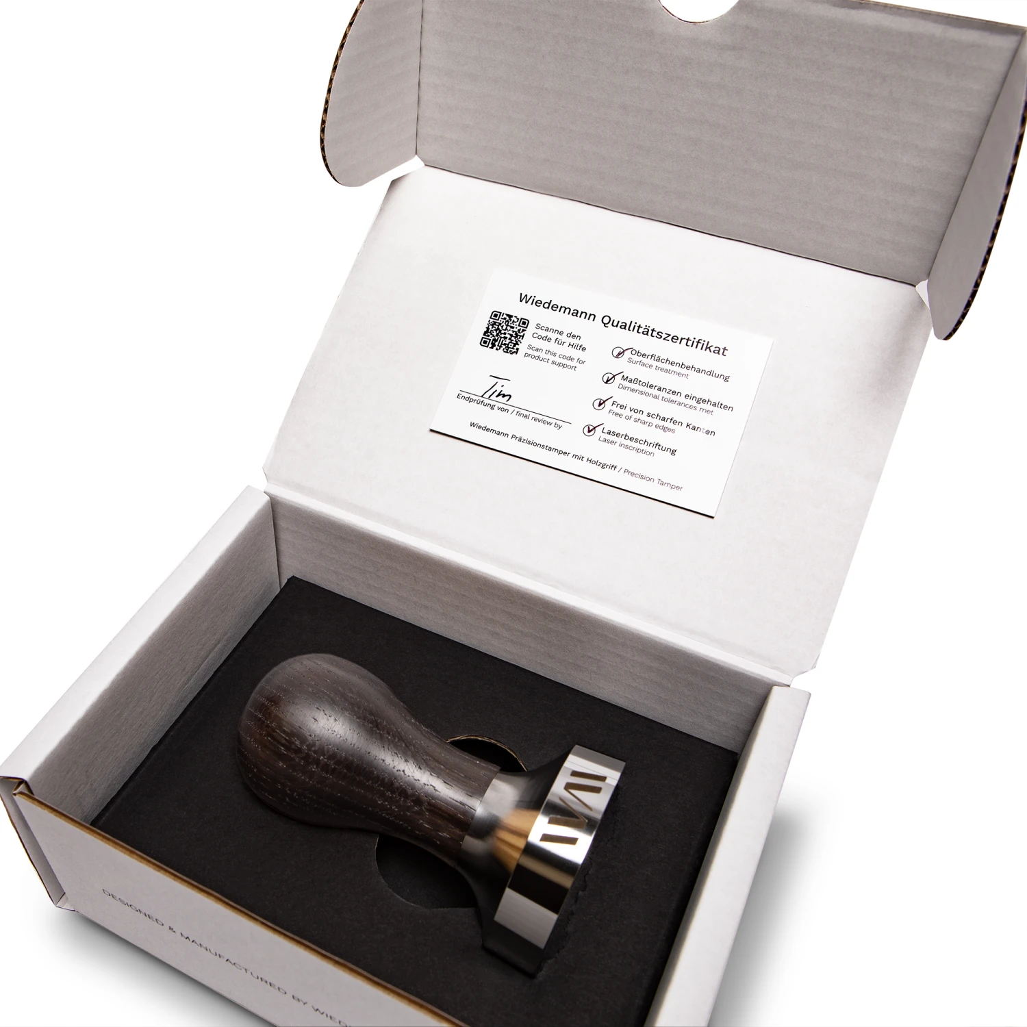 Wiedemann Blackened Oak Precision 58.5mm Tamper 6 Wiedemann Blackened Oak Precision 58.5mm Tamper - Image 4