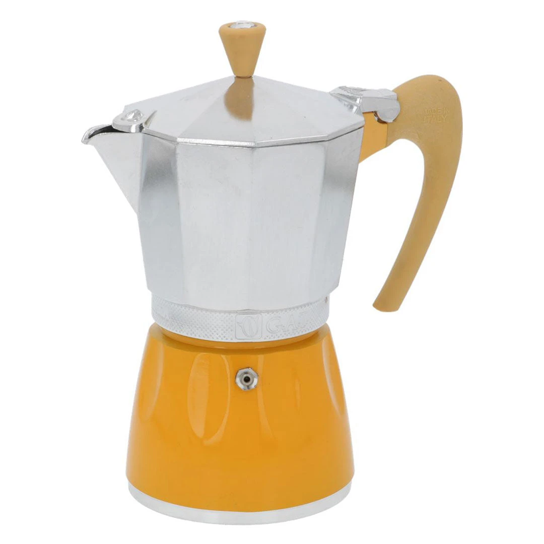 G.A.T. Moka Delizia 6-Cup Moka Pot - Yellow 3 G.A.T. Moka Delizia 6-Cup Moka Pot - Yellow