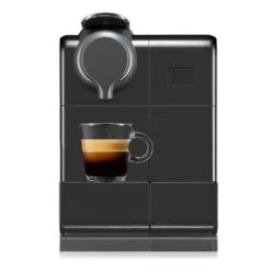 DeLonghi Nespresso Lattissima Touch Espresso Machine In Black -Gaggia Store lattissimatouch 560b black front espresso