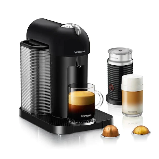 Nespresso VertuoLine In Matte Black And Aeroccino Plus 3 Nespresso VertuoLine In Matte Black And Aeroccino Plus
