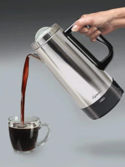 Capresso Perk Electric Percolator 12-Cup -Gaggia Store perk 12 cup pouring 1