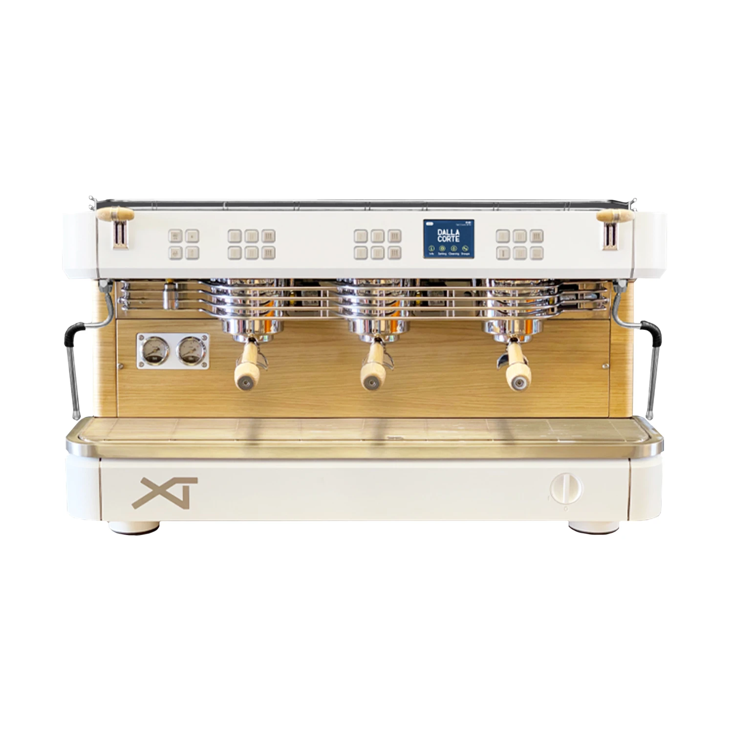 Dalla Corte XT Classic Espresso Machine - 3-Group White Oak 3 Dalla Corte XT Classic Espresso Machine - 3-Group White Oak